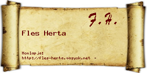 Fles Herta névjegykártya